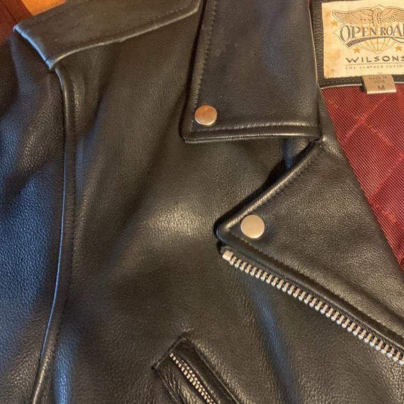 Authentic leather biker jacket. - Picture 3 of 9
